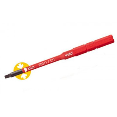 WH-35511 Бита SoftFinish electric slimBit, четырехгранник 2,8 x 75 мм 35511 WIHA