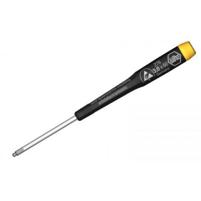 WH-07652 Отвертка Precision ESD с шестигранником со сферической головкой 3 x 60 мм 07652 WIHA