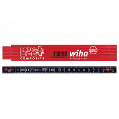 WH-37067 Складной метр Longlife Plus Composite 2 м метрический 10 звеньев 37067 WIHA